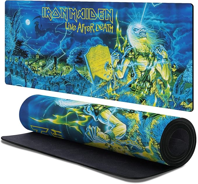 Head Case Designs Officially Licensed Iron Maiden Live After Death Graphic Art 37.4 x 15.75 x 0.16 inches (900 x 400 mm) - XL Gaming Office Desk PC Keyboard Mouse Mat Pad