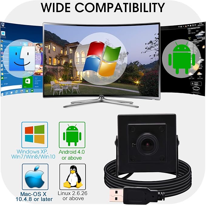SVPRO 4K Web Camera for ComputersSuper High Definition Desktop Webcam Cam with Sony IMX317 Sensor3.6mm Lens Wide Angle Compact Portable USB Webcam UVC Compliant for PC Mac Laptop Tablet