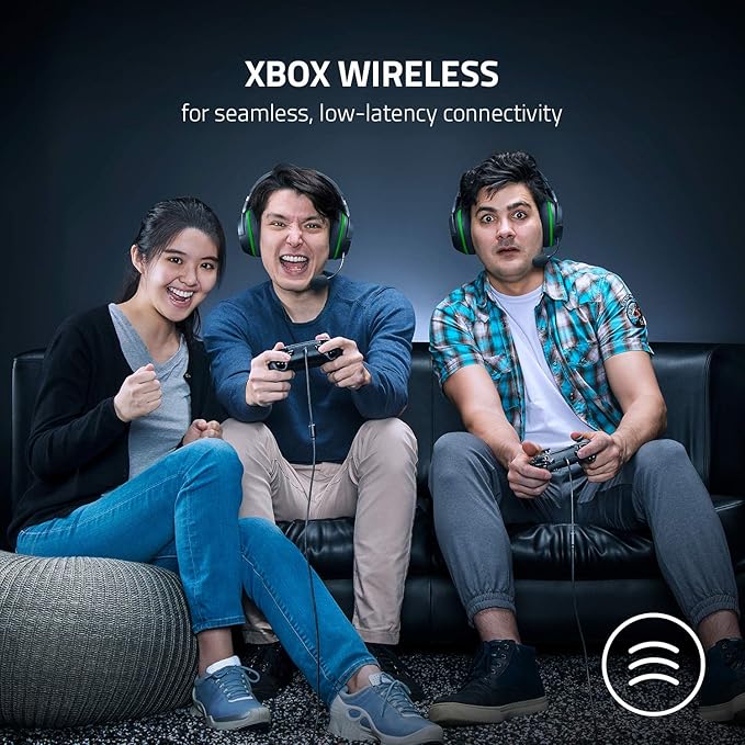Razer Kaira Wireless Gaming Headset for Xbox Series X|S Xbox One: Triforce Titanium 50mm Drivers - Cardioid Mic - Breathable Memory Foam Ear Cushions - EQ Pairing Button - Windows Sonic - Black