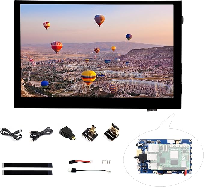 5inch IPS Touch Screen 1024x600 Compatible with Raspberry Pi 5/4B/3B+/3B/Zero W WH/Zero 2 W/Pico/Pico W/Jetson Nano/PC Support Win 11/10/ 8.1/8 /7 800cd/m² (Narrow-Bezel Capacitive Touch)