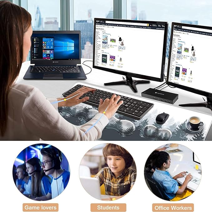 Keyboard Wrist Rest and Mouse Pad with Wrist Support Set Ergonomic CoasterMemory FoamEasy Typing Pain ReliefLarge XL Desk Mat 31.5x 11.8Misty Forest Tree