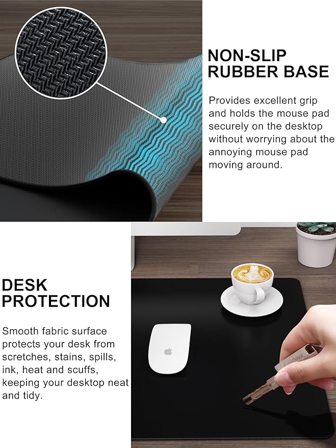 TopMade 4-in-1 Mouse Pad with 15W Wireless Charging Foldable Phone Holder 31.5 x 15.75 XXL Large Desk Pad Gaming Mousepad with Ultra-Smooth Surface Non-Slip Base Waterproof Desk Mat Black