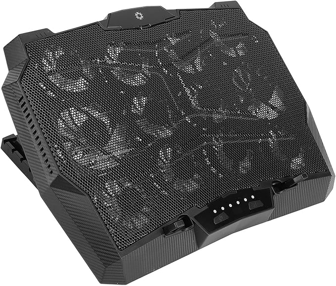 Laptop Cooler Cooling Pad with 12 Fans Speed 3500RPM Laptop Cooling Stand 5 Height Portable Laptop Fan Cooler for Gaming Laptop Home and Use Type C Interface