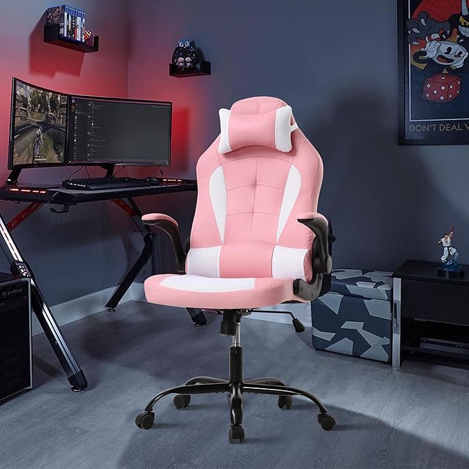 Gamer Chair Ergonomic Gaming Chairs for Adults Comfortable Desk Chair Computer Chair Computer Chairs Video Game Chair for Adults Chair Gaming with Lumbar Support and Headrest