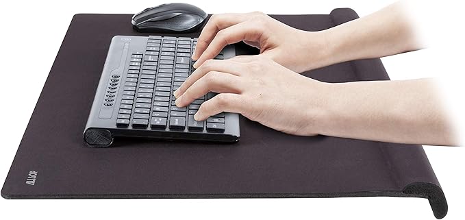 Allsop Ergoedge Deskpad W/Large Wrist Rest and Mousing Surface Foam Large Black