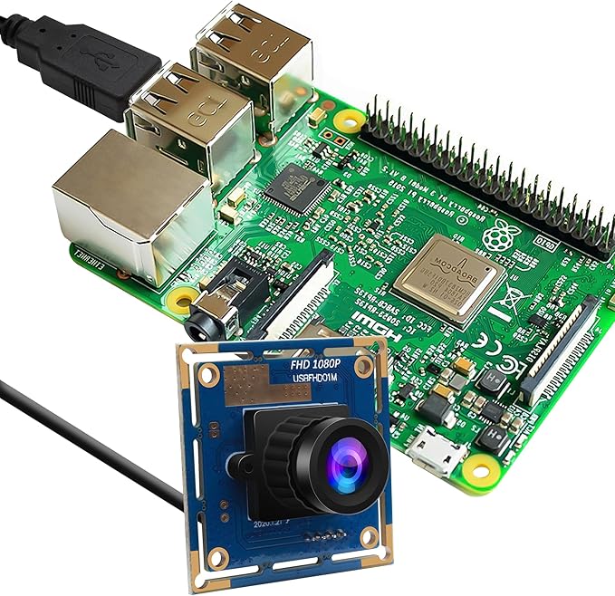 Magnolia 2MP 1080P USB Camera Module 30/60/120FPS High Speed Wecam 2.1mm Wide Angle Fixed Focus Lens Mini Indutrial Camera Plug and Play for CNC Monitoring/Defect Detection/Machine Vision