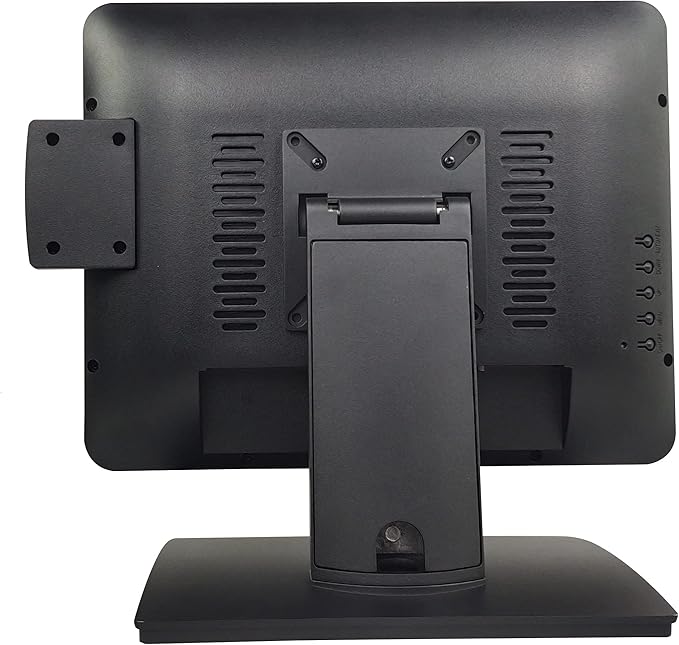 15 Inch 4:3 Ratio 10 Point Projective Capacitive Touch Screen Monitor Touch POS Monitor with MSR Stable Base No Shaking USB Free Driver