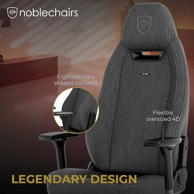 noblechairs Legend Ergonomic Gaming Chair Office Chair with Lumbar Support Fabric Anthracite Edition