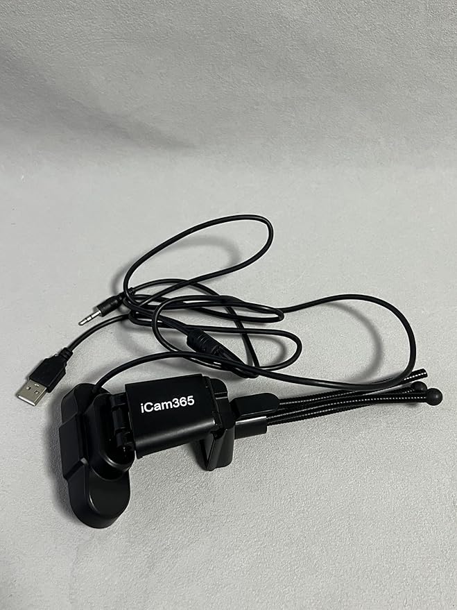 iCam365 Computer Cameras Wired HD Webcam with Tripod Stand Widescreen USB Computer Camera Streaming Mic Webcam