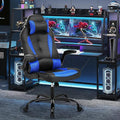 PC Gaming Chair Blue Gaming Chair w/Adjustable Headrest and Lumbar Support Home Office Compuetr Chair High Back Ergonomic Chairs Racing Game Chair for Kids