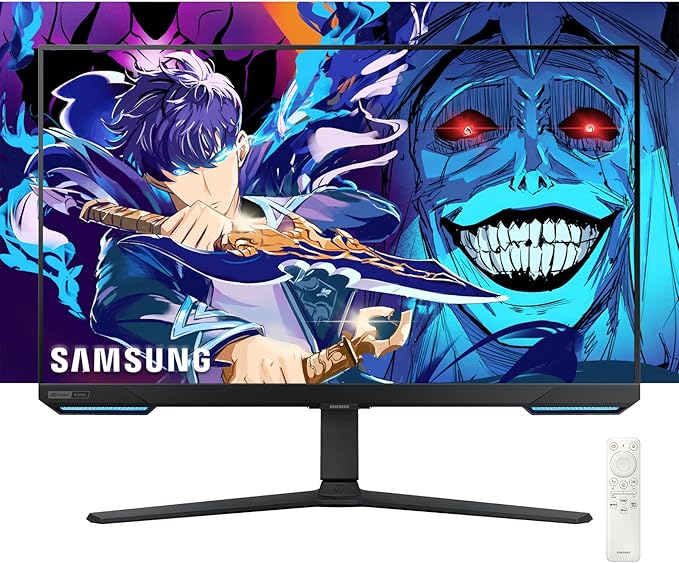 Samsung 28 Odyssey G7 4K UHD 144Hz 1ms G-Sync Gaming Monitor HDR400 AMD FreeSync Premium Pro Ultrawide Game View DisplayPort HDMI Height Adjustable Stand Black