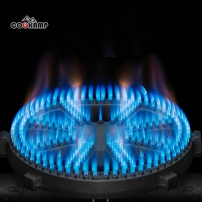 Cast Iron Propane Burner Head with Brass Fitting Orifice (SH16RH - DIY Burner &amp Regulator)