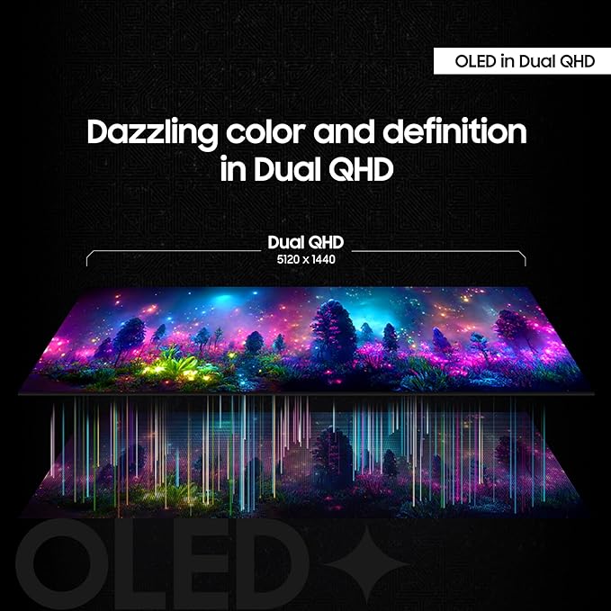 Samsung 49 Odyssey OLED G9 (G91SD) Dual QHD QD-OLED G-Sync Compatible Curved Gaming Monitor 144Hz 0.03ms AMD FreeSync Premium Pro Ergonomic Stand 3 Year Warranty LS49DG910SNXZA 2024