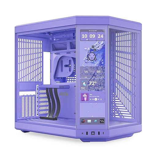 Hyte Y70 Touch Infinite Display Upgrade Screen Kit for PC Case - 14.9 IPS Display - 2.5K Resolution - 60Hz - 10-Point Touch - Taro Milk (Purple)