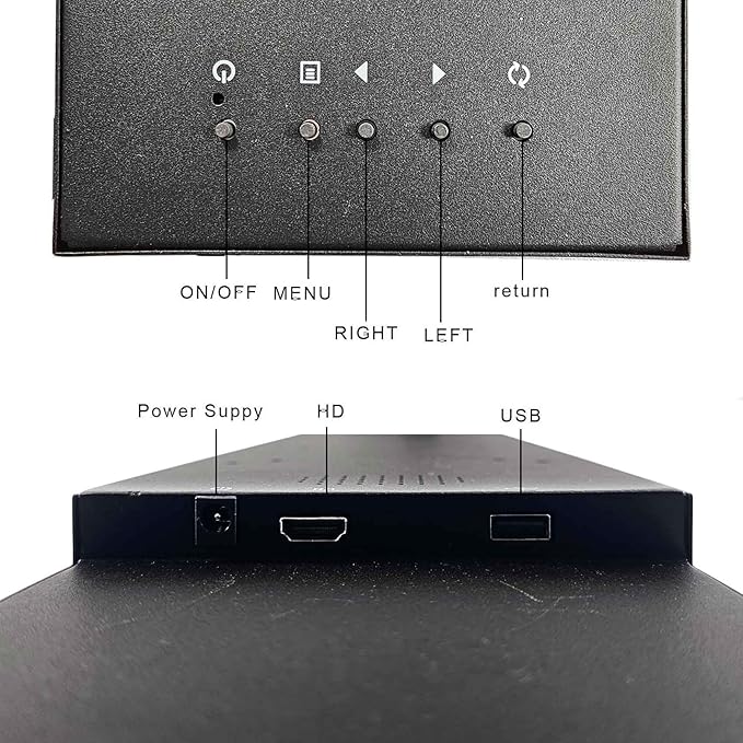 VSDISPLAY 19 Inch IPS Stretched Bar LCD Display 1920x360 Autoplay Monitor for Advertising Extra Display Gaming Cabinet Topper Monitor with USB Ports