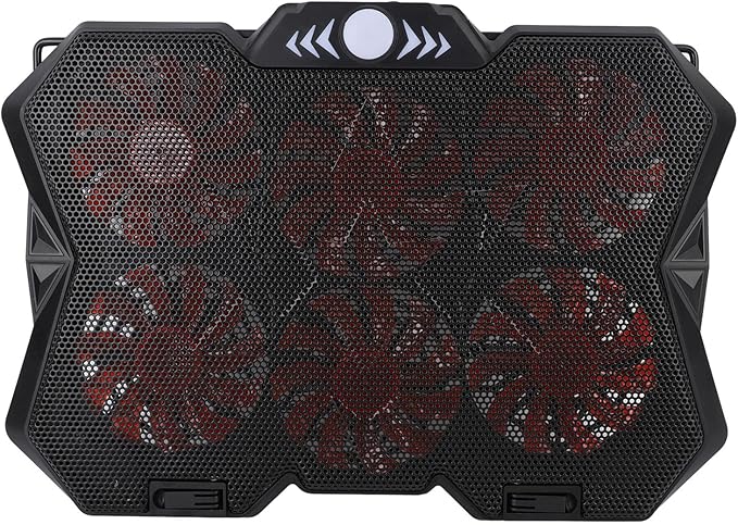 Laptop Cooling Pad Large Size Compatibility with 6 Height Adaptable RGB Silent Fan Efficient Heat Dissipation for 19in Laptops