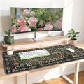 iLeadon Mouse Pad Set Non Slip Office Desk Mat Soft Keyboard Wrist Rest and Mouse Pad Set Non Slip Gaming Desk Mat and Wrist Pad for Keyboard with Coaster for Women Home (Black)
