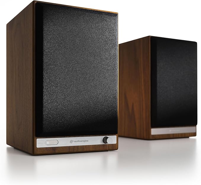 Audioengine HD5 Premium Powered Speakers | 150W Audiophile-Grade Bluetooth 5.0 with aptX HD | Built-in 24-Bit DAC | Real Wood Veneer | Bookshelf Speakers for Home Audio Studios &amp Vinyl