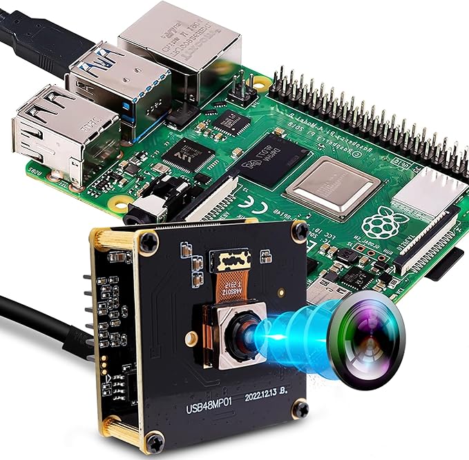 48MP USB Camera Module Ultra HD 8000x6000 Webcam 70 Wide Angle Auto Focus Plug &amp Play for Laptop Raspberry Pi Jetson Nano