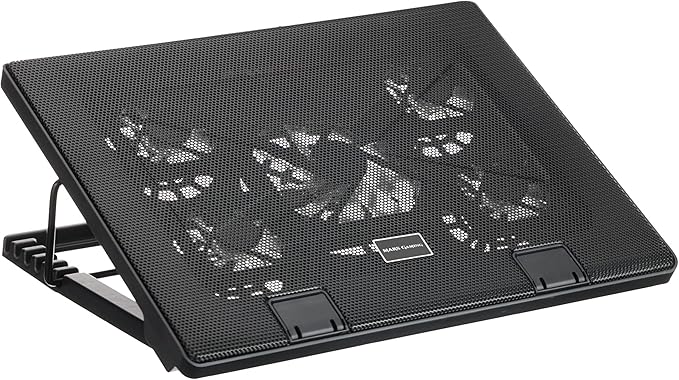 Mars Gaming MNBC2 Laptop Cooling Pad (Up to 17.3 Inches 5 Fans Red LED 2x USB 2.0 Black)