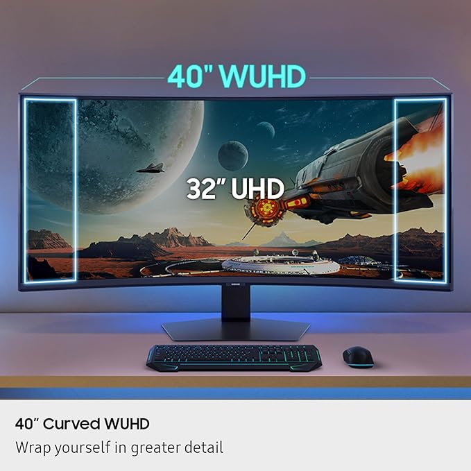 Samsung 40” Odyssey G7 (G75F) WUHD Resolution 180Hz Curved Gaming Monitor 1ms Response Time (GtG) VESA DisplayHDR™ 600 AMD FreeSync™ Premium Pro LS40FG75DENXZA 2025