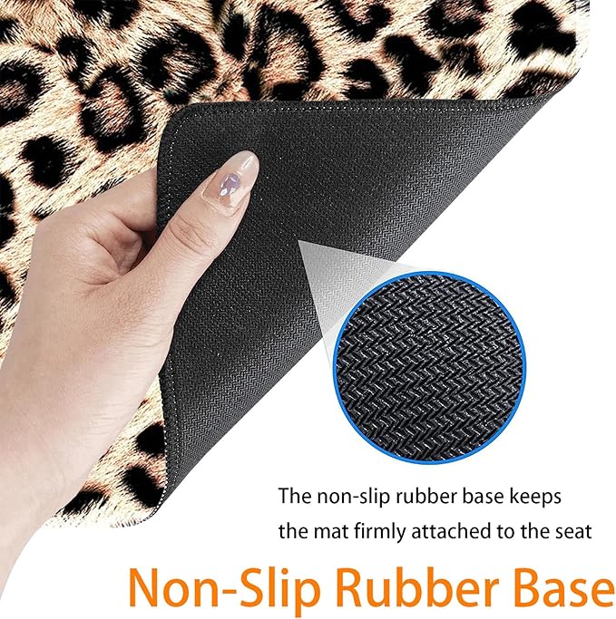 Durable Desk Mat + Wrist Rest Pad + Coasters Set Large Gaming Office Mouse Pad 31.5 x 11.8 Extended Non-Slip Rubber Keyboard Pad Laptop &amp Home Leopard Print Pattern