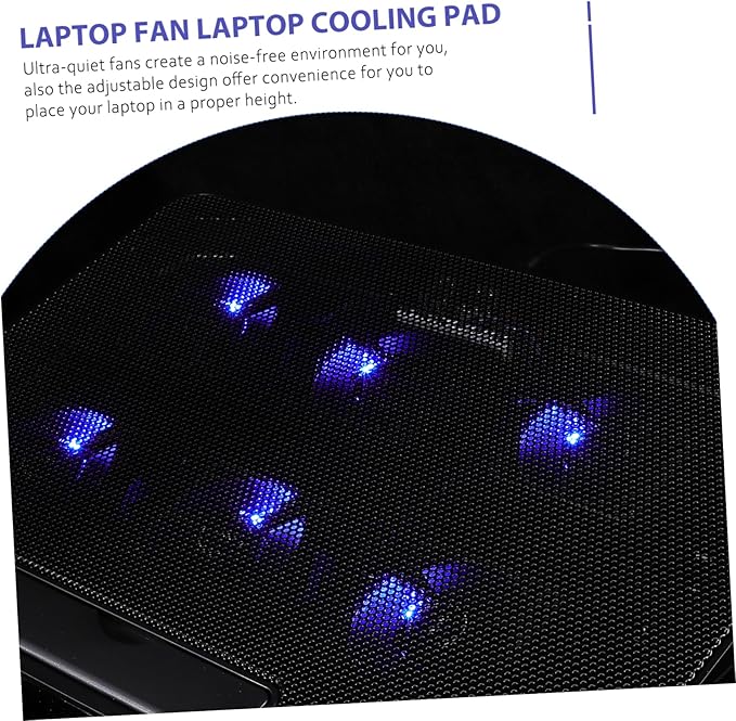1pc Laptop Cooling Pad Quiet Fans Adjustable Laptop Stand for Improved Cooling Compatible USB Powered Ergonomic Design for Use