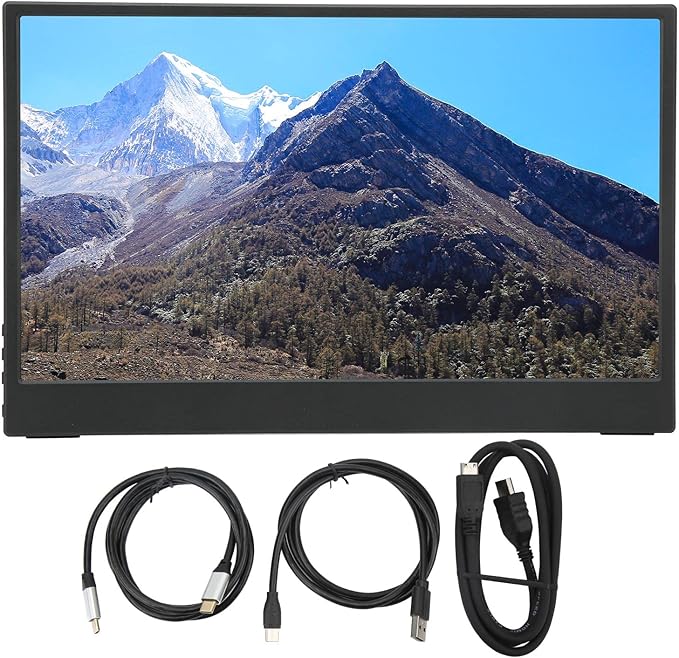 13 Inch Portable Monitor 1920x1080P IPS Full View Ultra Thin with Protective Case - HDR Technology Split Screen Support for Work and Entertainment