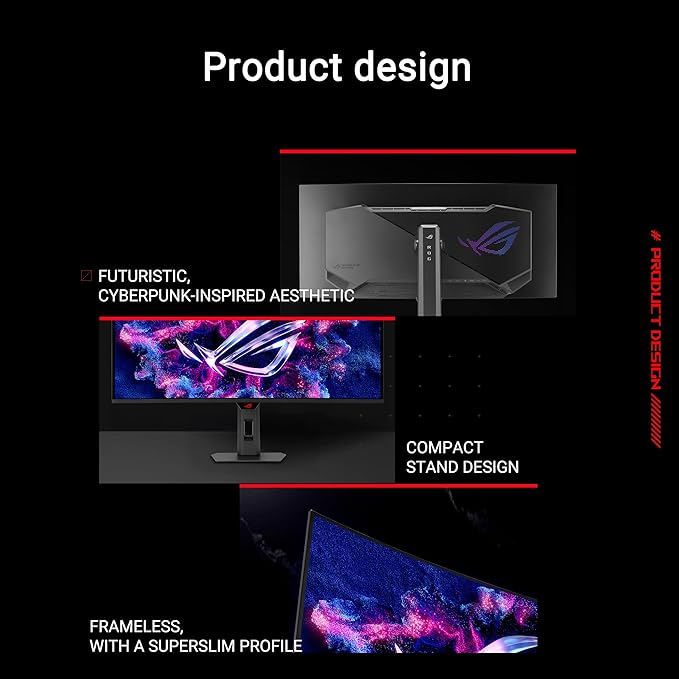 ASUS ROG Strix 34” Ultrawide QD-OLED HDR Gaming Monitor (XG34WCDG) - 3440x1440 175Hz 0.03ms OLED Care Pro True 10-bit G-SYNC Compatible DisplayWidget Extreme Low Motion Blur 3 yr Warranty