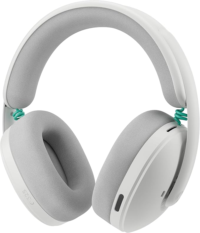 Logitech G325 Lightspeed Wireless Bluetooth Gaming Headset All-Day Comfort Built-in Mic with Noise Reduction 24-Bit Audio 24+ Hr Battery Life for PC PlayStation Switch Mobile – White