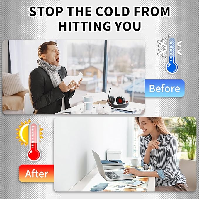 Heated Mouse Pad Hand Warmer Warm Desk Pad Mousepad Desk Mat with 3 Levels Heating and Auto Shut Down 31.5 x 13 inch PU Leather Warmer Keyboard Mat for Gaming Laptop Office Home Watercolor Flower