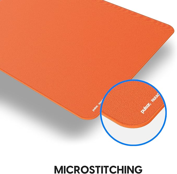 Pulsar - Paraglide XL Esports Level Premium Gaming Mouse Pad - Medium Speed Smooth Glide Stitched Edge 19.3 x 16.5in (XL Orange)
