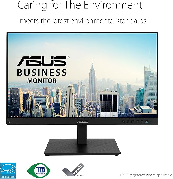 ASUS 24 1080P Multi-Touch Monitor (BE24ECSBT) - Full HD IPS 10-Point Touch IPS Eye Care USB-C with Power Delivery HDMI DisplayPort Daisy Chain Height Adjustable VESA Wall Mountable
