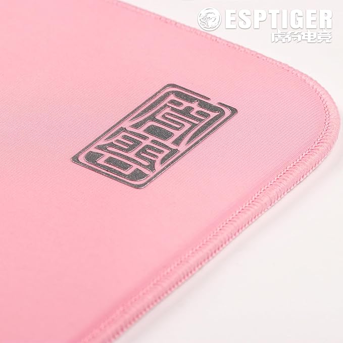 ESPTIGER Mouse Pads Shan Hai Series Chuan Yun (480 x 400 x 4mm) Standard Size SlimFlex Base Delicate Dense Plain Weave Fabric Large Cloth Gaming Mousepad – Pink