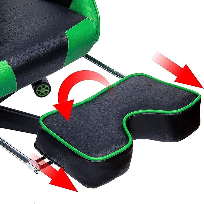 Home Ergonomic Office Chair Ergonomic Computer Chair with Adjustable Height Gaming Chair High Back Adjustable Swivel Video Game Chair with Footrest and Headrest