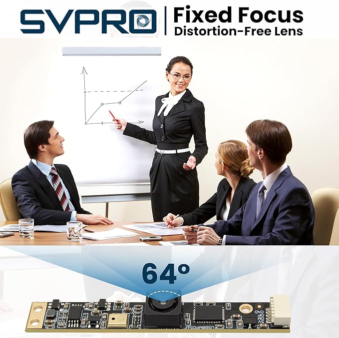 SVPRO 8MP USB Camera Module with Microphone for Computer LaptopFixed Focus UVC Lightburn Camera Micro Embedded Webcam Board for WindowsLinuxAndroidMac OS