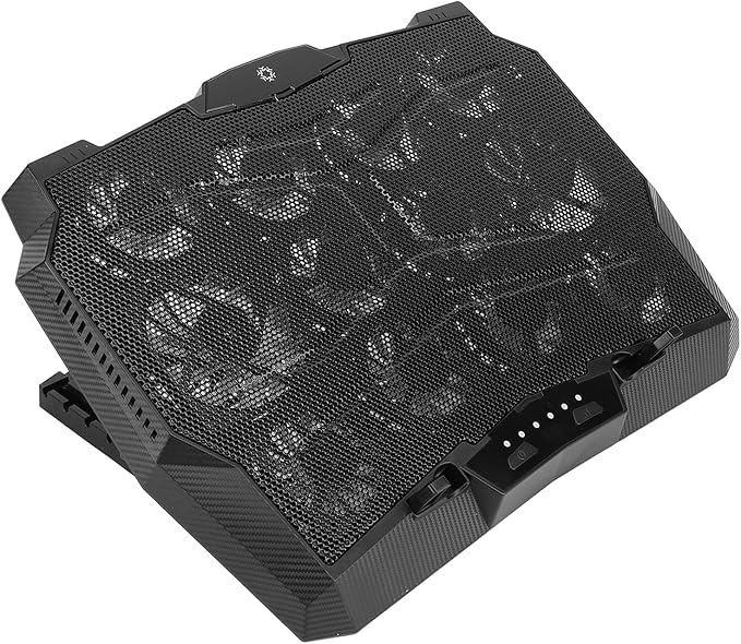 Laptop Cooler Cooling Pad with 12 Fans Speed 3500RPM Laptop Cooling Stand 5 Height Portable Laptop Fan Cooler for Gaming Laptop Home and Use Type C Interface