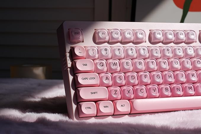 ZORNHER ZH980 Foundation Mechanical Keyboard95% Pink Creamy Keyboard with Number PadCute Jelly MOA Profile KeycapsCreamy Sounding Linear SwitchesHot-SwappableRGB Backlit