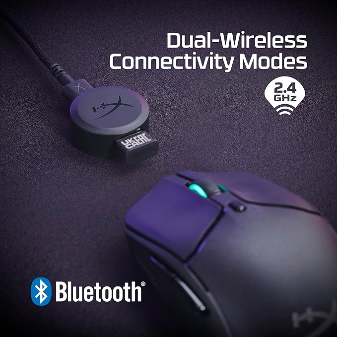 HyperX Pulsefire Haste 2 – Wireless Gaming Mouse- Ultra Lightweight 61g 100 Hour Battery Life Dual Wireless Connectivity Precision Sensor - Black