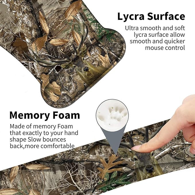 Keyboard Wrist Support + Wrist Mousepad + Coaster Combination Non-Slip PU Base with Gel Memory Mousepad Suitable for Gaming Office Pain Relief Mousepad Set - Camouflage Giraffe