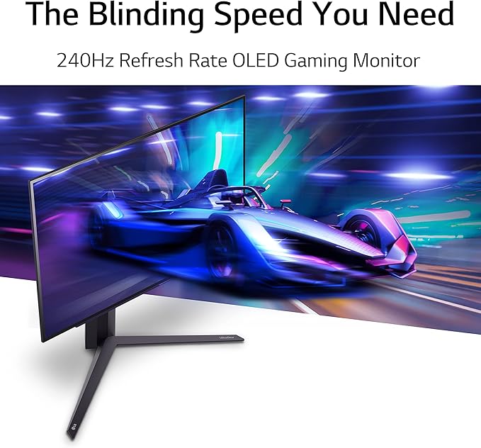 LG 27 Ultragear™ OLED QHD Gaming Monitor with 240Hz .03ms GtG &amp nVIDIA® G-SYNC® Compatible (Renewed) Black