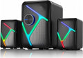CORN 2.1 Gaming Speakers with RGB Gradient Light PC Speakers with Dynamic Sound USB Powered &amp 3.5mm Aux Desktop Computer Speakers with Volume Control Compatible with PC Laptop PS4 TV Phone