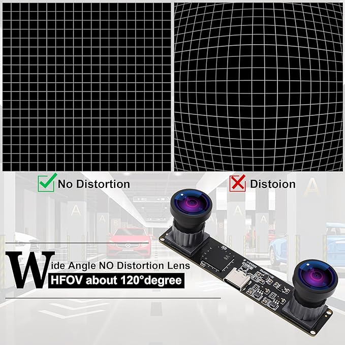 Webcamera_usb 4MP Dual Lens USB Camera Module Synchronization Binocular Webcam Board High Speed 1080P 60fps Lightburn Camera for Laser Engraver Mini UVC USB2.0 Camera for Computer Raspberry Pi