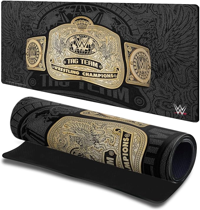 Head Case Designs Officially Licensed WWE Tag Team Wrestling Championship Title Belts 23.62 x 11.81 x 0.12 inches (600 x 300 mm) - L Gaming Office Desk PC Keyboard Mouse Mat Pad