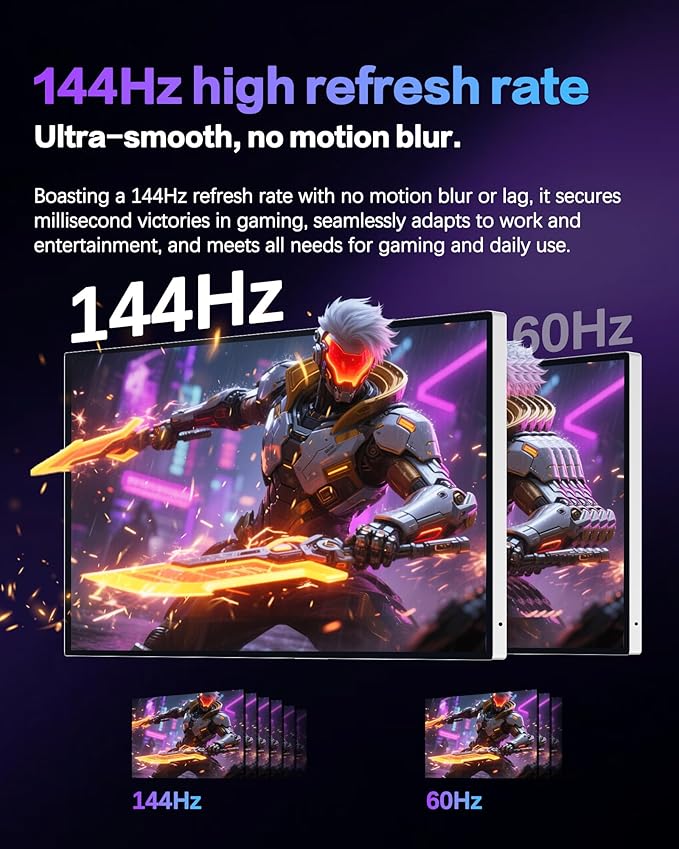 P27D 27 inch FHD (3840 x 2160) 4K 144HZ Gaming Monitor IPS Black Panel 1.07 Billion Colors 99% sRGB 5msHDR10G-Sync FreeSyncHDMIDPVESA178° Viewing Angle (Minimalist - with Stand)