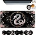 Keyboard Mouse Pad SetLarge Desk Pad+Keyboard Wrist Rest+Mouse Pad Wrist Support+CoasterEasy Typing Pain Relief Non-Slip Mousepad Wrist Support Mousepad Set Home OfficeBoho Snake Witch