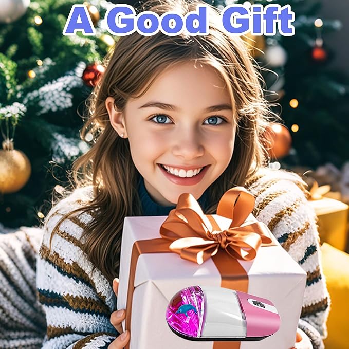 Wireless Mouse Cute Clear Water Silent Lightweight Portable Aqua Transparent Liquid Optical Retro Cordless Mice with USB Receiver Floater Dolphin for PC Laptop Computer MacBook Kids Girl Gift (Pink)