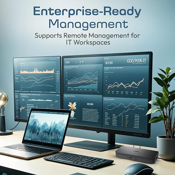 Dell Pro Dock WD25 USB-C Docking Station – 100W Power Delivery Dual FHD or Single 4K Display Support HDMI DisplayPort Ethernet – Boomph's Ultimate Performance Dock Solution for Your Workspace.