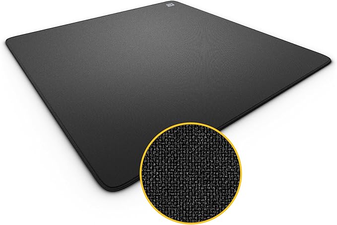ENDGAME GEAR EM-C Plus Series XL Mouse Pad FPS Gaming Surface Stitched Edges Woven Cloth Surface Japanese Poron Base 500mm x 500mm x 3mm Black