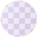 Elyse Breanne Design 8.5 Inch Round Mouse Pad for Computer Desktop Protector Non-Slip Rubber Backing Purple Checker